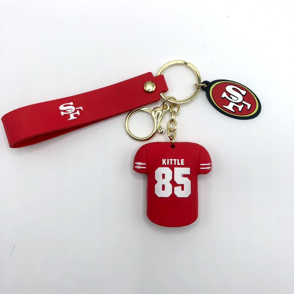 NEW 49ers Kittle Jersey Silicone Keychain